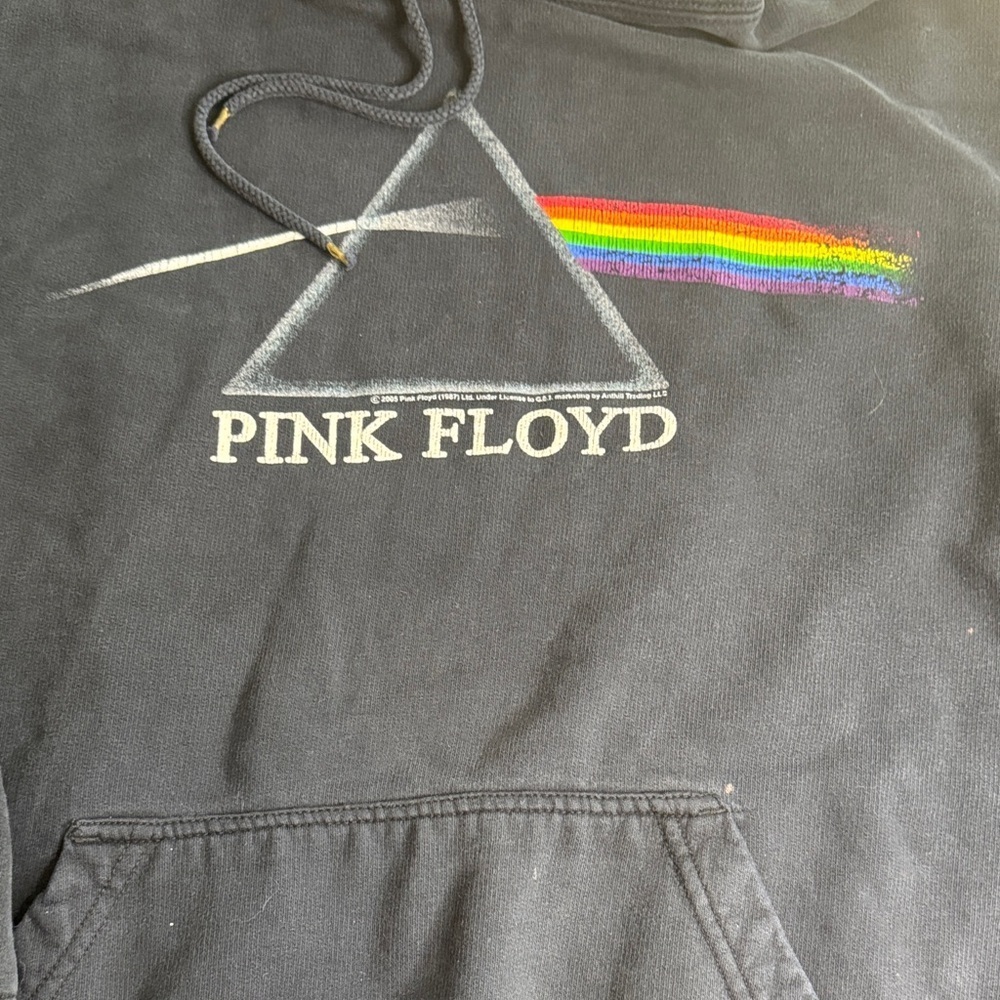Pink Floyd Black Hoodie with Rainbow Accent - Picture 3 of 7